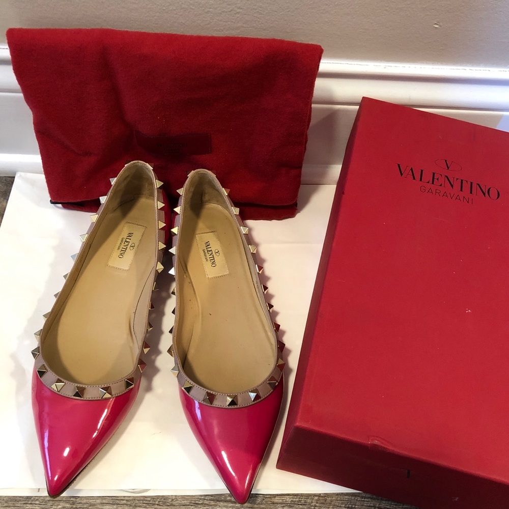 Valentino Rockstud Flat Pink 38.5size